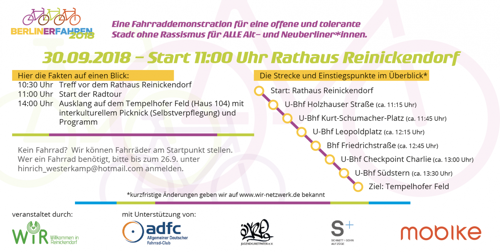 Berlinerfahren 2018 - große Tour!!! Pressemitteilung